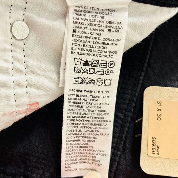 Levi's High Waisted Mom Jeans Women's 31 X 30 Corduroy Black Relaxed Tapered - Picture 13 of 13